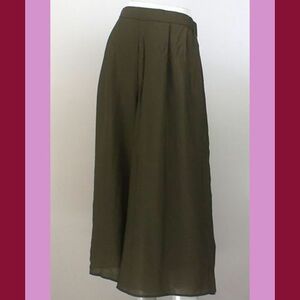 Last 4L length of the legs 45 gaucho skirt wide pants khaki large size 