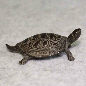 金属工芸●●亀 置物 ブロンズ 7cm●●銅製 古銅 bronze turtle カメ ペーパーウエイト の画像3