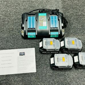 マキタ18v 充電器DC18RD+BL1860B 6.0Ah バッテリー 4個セット 互換 マキタ バッテリー 残量表示機能