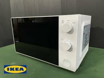 §展示品【IKEA 電子レンジ MM720C2CZ-PM0P ホワイト 22年購入 60Hz（西日本専用）小型 プッシュオープン式】N09093_画像1