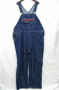 サイズ 2XLR Dickies デニム オーバーオール サロペット ワーク ペインター 濃紺 ディッキーズ 古着 ビンテージ 3S0201