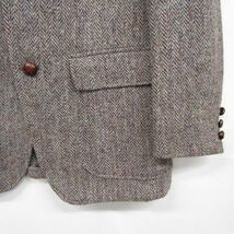 サイズ ？ Harris Tweed ツイード ウール テーラード ジャケット ブレザー ハリスツイード ブラウン系 古着 ビンテージ 3S1305_画像6