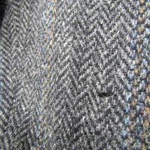 サイズ ？ Harris Tweed SEARS ツイード ウール テーラード ジャケット ブレザー ハリスツイード グレー 古着 ビンテージ 3S1707_画像10