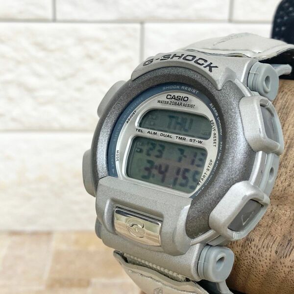 【レア】G-SHOCK 1662 DW-003 シルバー メンズ 腕時計 CASIO 銀色 バックライト 馬