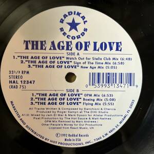 US盤　12“ The Age Of Love* The Age Of Love HAL 12347 シュリンク