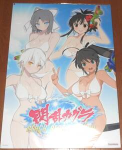 東京ゲームショウ2018 閃乱カグラ ガラガラくじ A1POP メインビジュアル 雪泉 飛鳥 雅緋 焔 TGS2018 PEACH BEACH SPLASH SUNSHINE EDITION