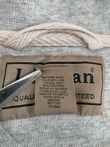 00s L.L.Bean ペルー製 刺繍ロゴ 前V スウェット 肉厚ボディ SM-R ★90sオールドアウトドア古着_画像8