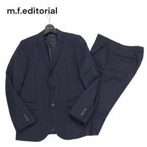 m.f.editorial タカキュー 通年 総裏★ ストレッチ SHINY WOOL セットアップ スーツ Sz.Y6　メンズ ネイビー ビジネス　I3T01035_8#O