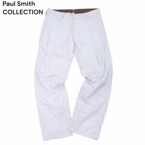 Paul Smith COLLECTION ポールスミス コレクション 通年 ストライプ★ コットン スラックス パンツ Sz.78　メンズ 日本製　I3B00554_9#R