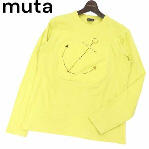 muta MARINE ムータ マリン 通年 ロゴ エンボス加工★ 長袖 ストレッチ カットソー ロンTシャツ Sz.M　メンズ　I3T01145_9#F