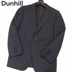 イタリア製★ Dunhill LONDON ダンヒル 通年 総裏★ ストライプ テーラード ジャケット Sz.48　メンズ　I3T01163_9#O