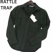 【新品 未使用】 RATTLE TRAP メンズビギ 秋冬 起毛★ 長袖 フランネル ワーク シャツ Sz.S　メンズ　I3T01252_9#B_画像1