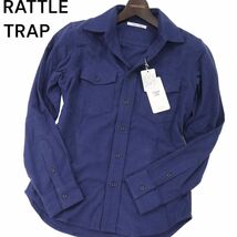 【新品 未使用】 RATTLE TRAP メンズビギ 秋冬 起毛★ 長袖 フランネル ワーク シャツ Sz.S　メンズ　I3T01251_9#B_画像1