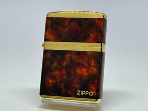 送料無料 ZIPPO[ジッポー]4面連続加工 マーブルロゴ ゴールドブラウン 2G-4BWZ