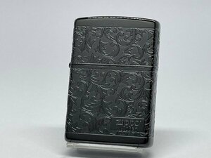 zippo (ジッポー) 人気のアラベスクシリーズ 4面連続加工 黒チタンコーティング シリアルナンバー入り 2TIBK-4KARA