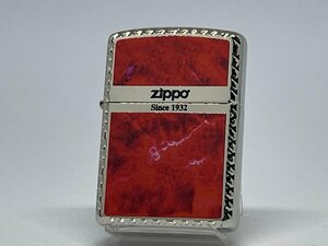 送料無料 ZIPPO[ジッポー]アーマー 両面加工 クロスカットシリーズ レッド