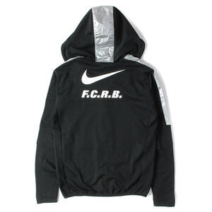 FCRB エフシーアールビー ロゴジップパーカースウェットジャケット ブラック Size M