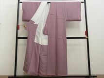 平和屋野田店■上質な色無地　氷割れ紋意匠　京紫色　逸品　未使用　n-ar2636_画像3