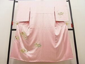 平和屋野田店■訪問着　総刺繍　地紙重ね花文　金銀彩　やまと誂製　逸品　n-ip0853