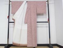 平和屋-こころ店■上質な小紋　立波花文　着丈153cm　裄丈64.5cm　正絹　逸品　A-cs5000_画像3