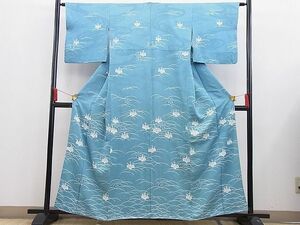 平和屋野田店■付下げ　雪芝桐花文　逸品　n-je3226