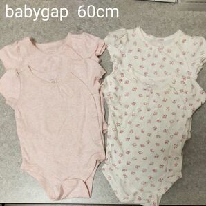 ベビー肌着４枚セット　半袖 ロンパース ボディスーツ babyGap　60cm