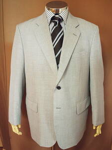 ２ボタンスーツ(約E5~6サイズ)白グレー系セットアップメンズ