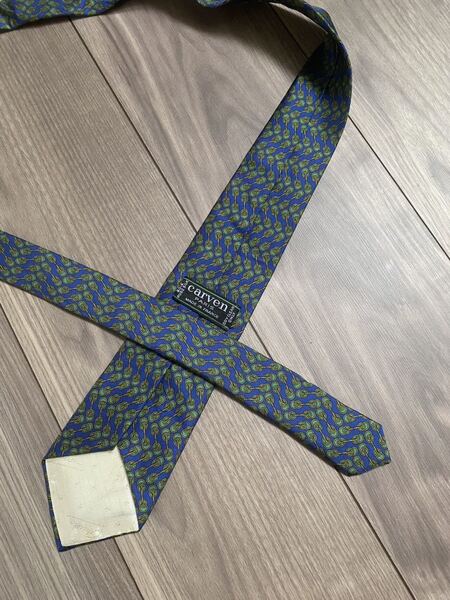 人気 CARVEN カルヴェン ネクタイ ネイビー 小紋 ドット スリム ナロータイ シャイニー 光沢 ヴィンテージ フランス製