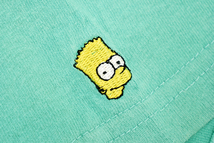 Y-6441★送料無料★美品★the Simpsons ザ シンプソンズ 公式★正規品 ポケット付き 刺繍 グリーン緑色 半袖 T-シャツ Ｍ_画像5