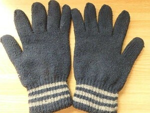 (n000u)⑱　手袋　ネイビー　紺色　シンプル　てぶくろ　防寒　男性用　女性用