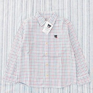 ^ включая доставку ^* новый товар * Miki House / двойной B* марля материалы * рубашка с длинным рукавом *120.