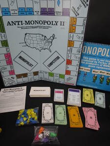 即決　ボードゲーム ANTI MONOPOLY　ボードゲーム　未使用？　カット済み　元箱梱包（ＮＮＲＴ