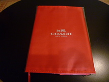 雑誌付録　COACH　コーチ　 ブックカバー　赤　新品・未使用・展示品_画像1