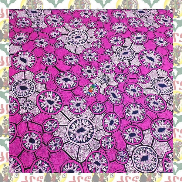 【SALE/270cm x 110cm/3ヤード】アフリカンプリント生地 barg-o66 アフリカ布 アフリカ生地 ゴールドプリント アンカラ キテンゲ パーニュ