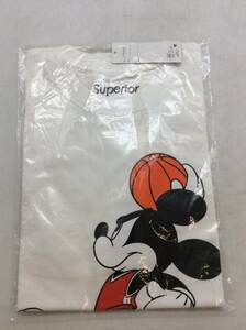 #4474 未開封 未使用 SUPERIOR スペリオール ミッキーマウス Disney ディズニー Ｔシャツ サイズ不明 バスケ 白 現状品