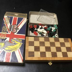 チェス　ボードセット　木製　ボードゲーム　折りたたみ　コンパクト　携帯用　小さい　オシャレ　アナログゲーム