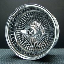 ワイヤーホイール T's WIRE 14X7J REV100SP オールクローム4本セット （ローライダー USDM インパラ キャデ タウンカー カプリス）_画像4