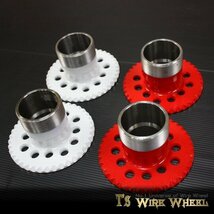 ワイヤーホイール T's WIRE タワーアダプター 4穴マルチピッチ（4H 100/108/114.3） 1台分　＜ローライダー/USDM/アコード/シビック＞_画像8