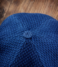 手作り 刺し子 藍染め 帽子 Bucket hat バケットハット 大きい シンプル 濃紺 コットン100% 58~60cm_画像5