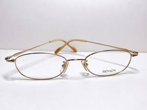 スリム REVLON メガネ ★ コンパクト 軽量 ゴールド ★ ラインストーン ★ メガネフレーム 眼鏡