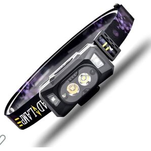 【最新3色6モード】LEDヘッドライト 充電式 USB