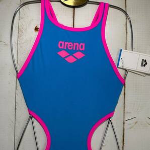 即決】Arena アリーナ 女性用 競泳水着 Big Logo Turquoise／Pink USA26の画像3