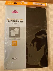 新品未使用未開封品　キッズ　kids アンダーシャツ　undershirt インナー　100サイズ　３分袖　ブラック　　2枚組　