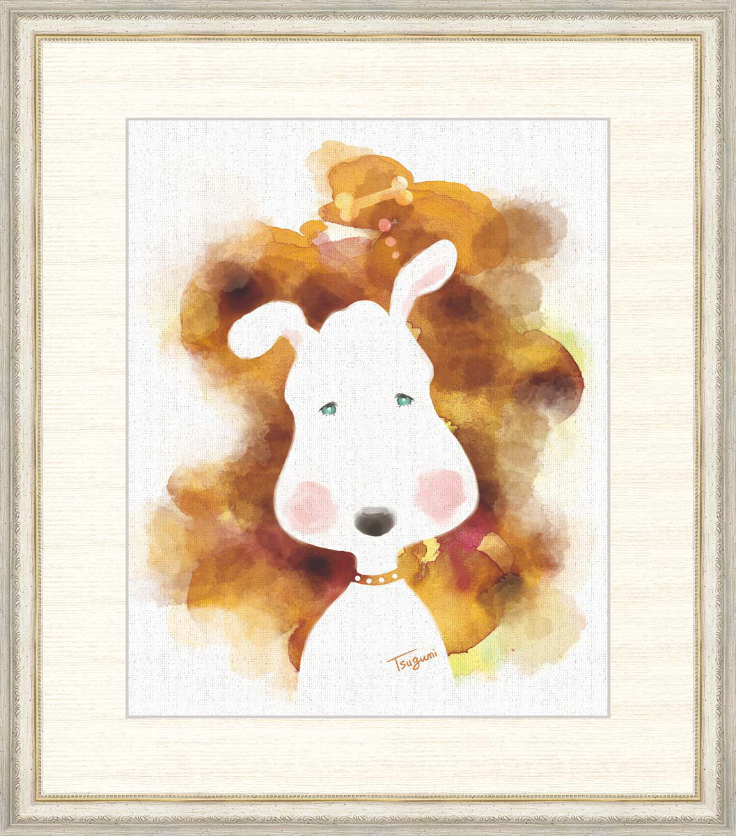 High-definition digital print, framed painting, Dog by Tsugumi Kinoshita, F8, Artwork, Prints, others