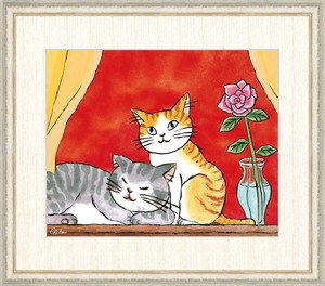 Art hand Auction High-definition digital print, framed painting, Kind Cat by Chiharu, F8, Artwork, Prints, others