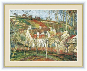 Art hand Auction Impresión digital de alta definición Pintura enmarcada Obra maestra mundial Camille Pissarro Red Roof, Efecto invierno F4, obra de arte, cuadro, otros