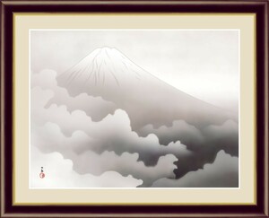 Art hand Auction طباعة رقمية عالية الوضوح, مؤطر اللوحة, التحفة اليابانية يوكوياما تايكان الجبال الأربعة المقدسة - الشتاء F4, عمل فني, مطبعة, آحرون
