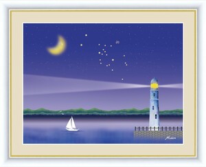 Art hand Auction High-definition digital print, framed painting, Taurus by Michiru Taguchi, F4, A peaceful night view, Artwork, Prints, others