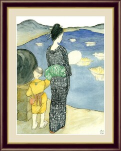 Art hand Auction High-definition digital print, framed painting, Japanese masterpiece, Yumeji Takehisa, Toryu Nagashi F6, Artwork, Prints, others