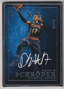 NBA DENNIS SCHRODER AUTO 2015-16 PANINI LUXE BASKETBALL On Card Autograph /75 枚限定 デニス・シュレーダー 直筆サイン WORLD CUP MVP